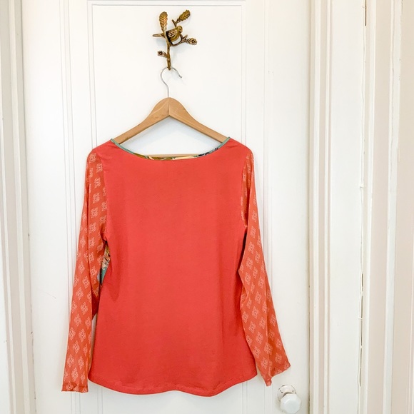 Sundance silk floral long sleeve top - Picture 2 of 4